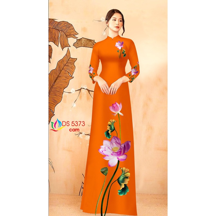 [HÀNG HOT[ Vải áo dài in 3D họa tiết hoa sen, vải mềm, hình thật