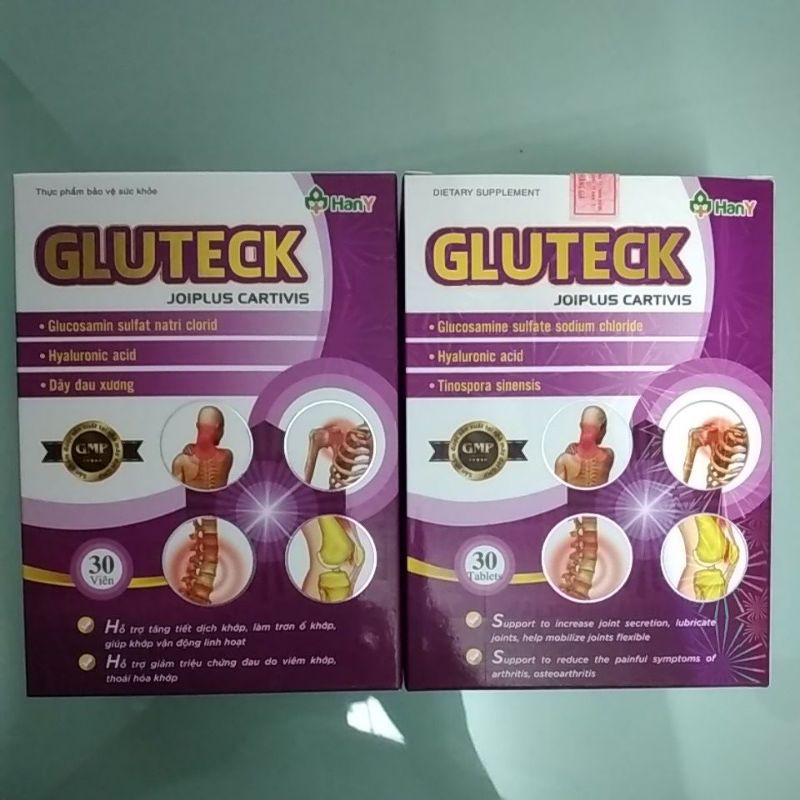 GLUTECK Viên bổ khớp Gluteck lọ 30 viên (mua 3 tặng 1 lọ canxi KD3 NANO 30 viên của công ty)