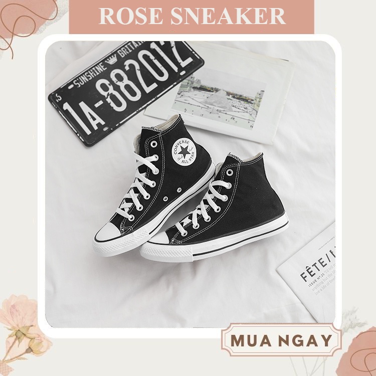 Giày_Converse Nam Nữ Thể Thao, Giày CV 70s Cổ Cao Màu Đen Thời Trang Hàng Đẹp Full Box