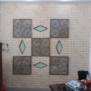Xốp dán tường giả đá 3D