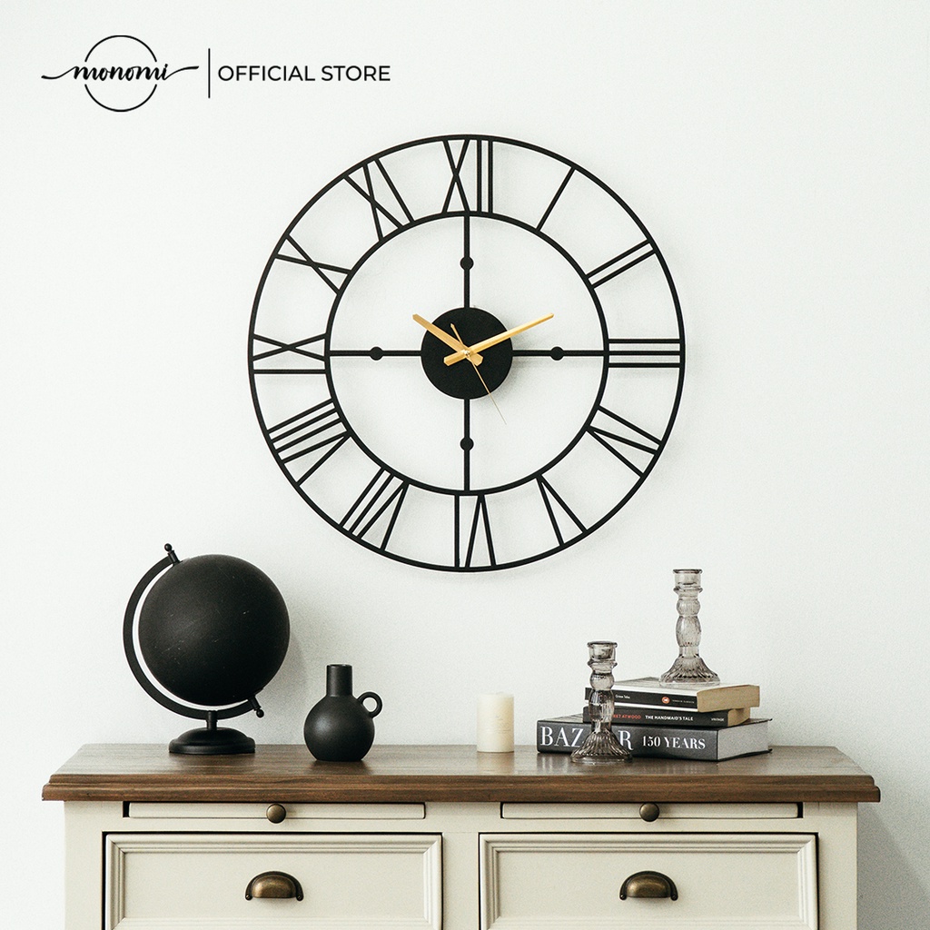 Đồng Hồ Treo Tường CNC Roman Numerals Với Thiết Kế Chữ Số La Mã Chống Thấm Nước THE MONOMI - C009