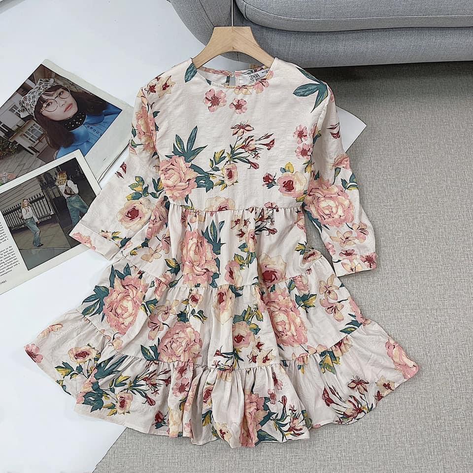 (váy)Váy babydoll nữ đẹp, đầm voan tơ tay ngắn phom rộng, thiết kế đủ size, hàng may kỹ