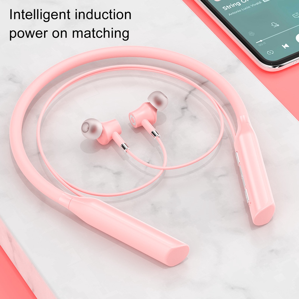 Tai Nghe Bluetooth 5.0 Không Dây Đeo Cổ D08 Hỗ Trợ Thẻ Nhớ