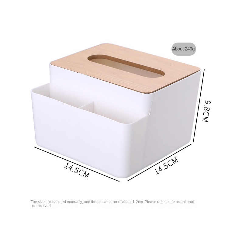 Hộp Đựng Giấy Ăn 3 Ngăn, Hộp Đựng Khăn Giấy Để Bàn Có Nắp Bằng Gỗ Đa Năn,Hộp Đựng Khăn Giấy Ăn Nhựa