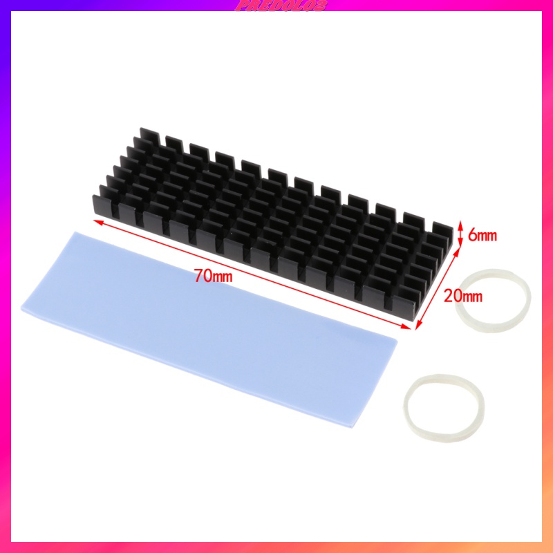 Bộ Tản Nhiệt Bằng Nhôm Màu Đen M.2 2280 Ssd + Miếng Đệm Tản Nhiệt | BigBuy360 - bigbuy360.vn