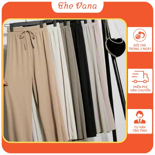 Quần ống rộng VANA quần cạp cao chất mềm mát, mặc tôn dáng - sp 11