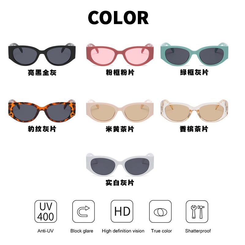Kính Mát Gọng Nhỏ In Chữ Phong Cách Retro Thời Trang Unisex