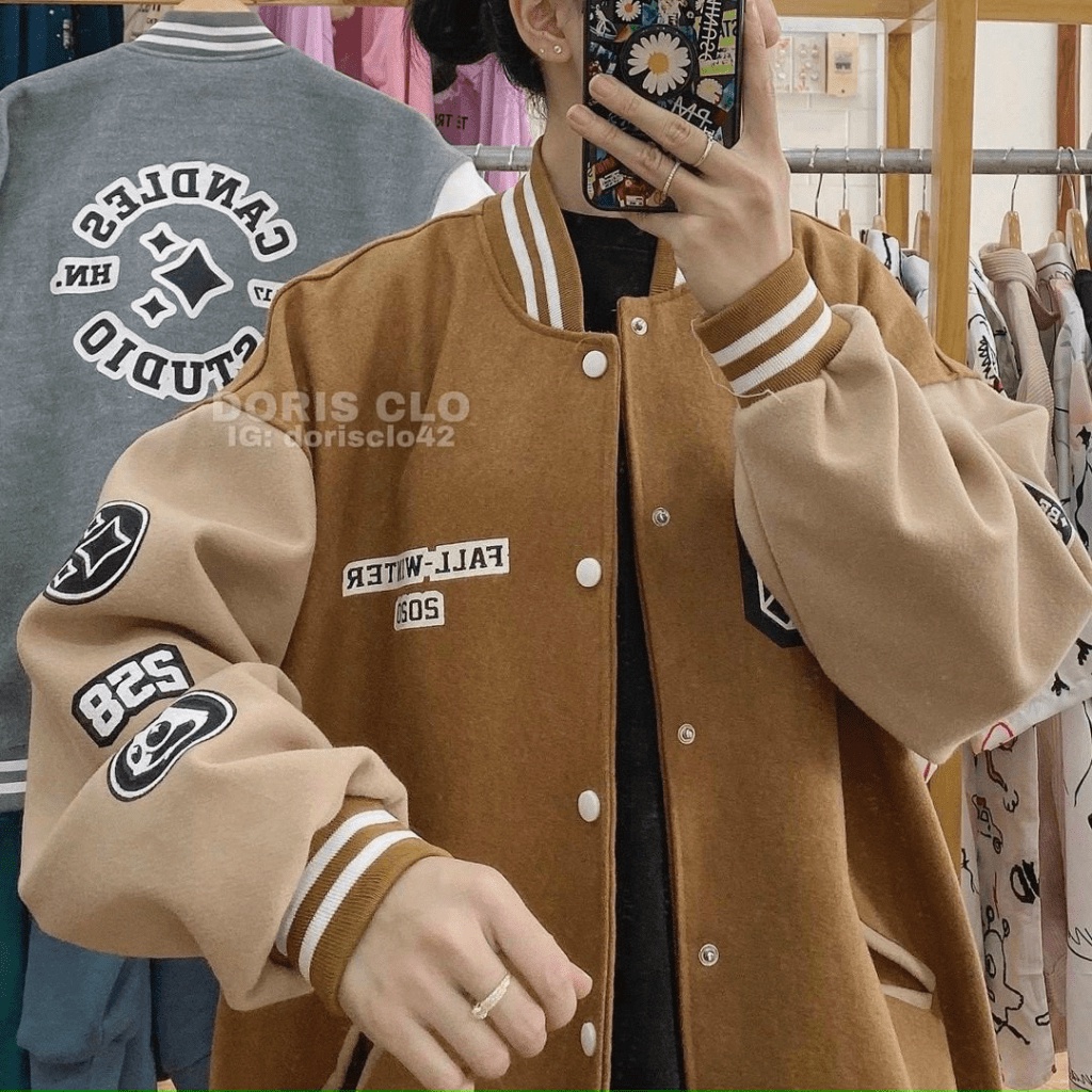 Áo nỉ bomber cổ tròn siêu xinh họa tiết hottrend thời trang y hình bao đẹp cho các bạn trẻ HHP