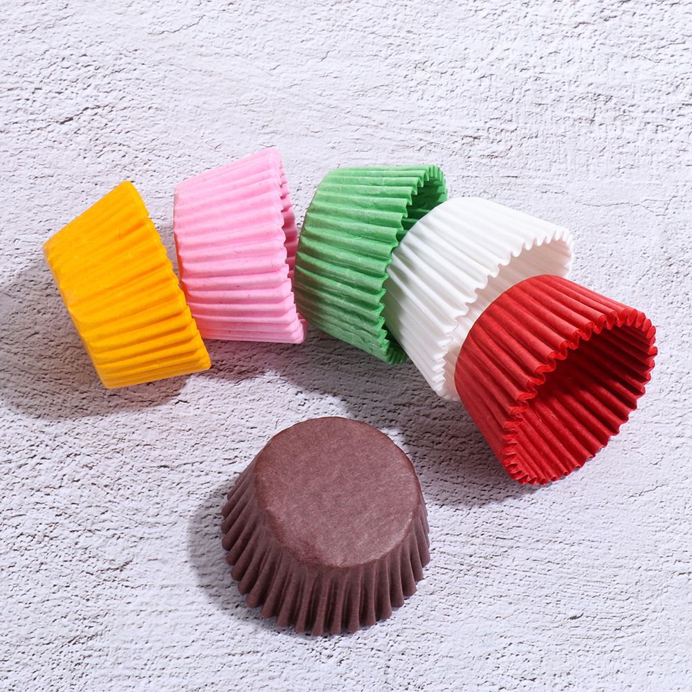 Bộ 500/1000 Cốc Giấy Làm Bánh Cupcake Nhiều Màu Sắc Tiện Dụng Cho Nhà Bếp