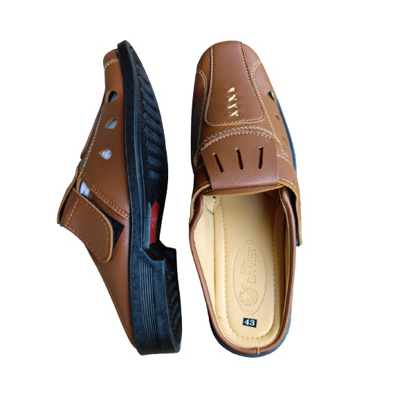 VIDEO+HÌNH THẬT-Dép da nam, dép bít mũi, giày sục, giày lười, kiểu dáng hiện đại vận động dễ dàng và lịch lãm thời trang | BigBuy360 - bigbuy360.vn