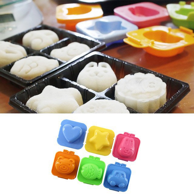 2Pcs Bento Rice Mould Egg Boiled Mold Sushi Sandwich Maker