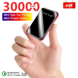 Sạc dự phòng 30000mAh toàn nhỏ gọn tiện dụng, bộ sạc di động sạc nhanh với đèn LED chiếu sáng Power bank