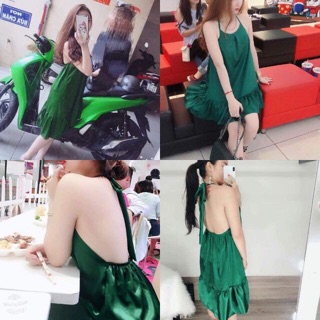 Đầm yếm đuôi cá phi lụa kèm mút ngực mới về nha khách iu