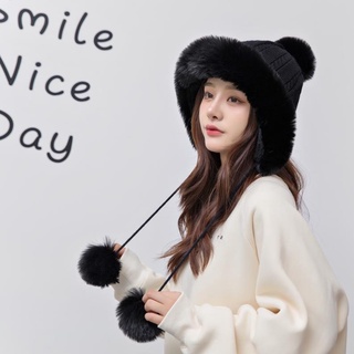 Mũ Len Nữ. Mũ Lông Phong Cách Mông Cổ