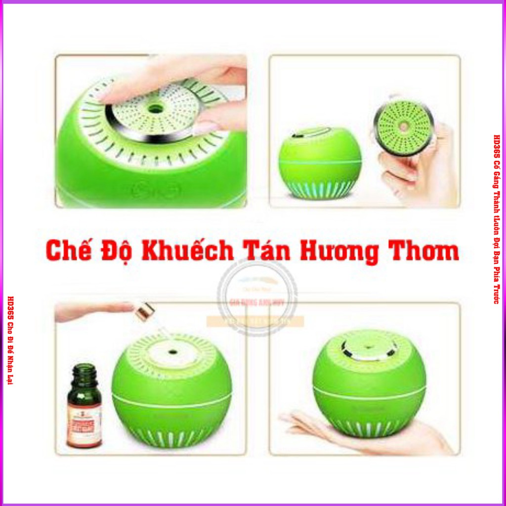 Máy phun Sương Hình Dưa Lưới Tạo Ẩm Có Chế Độ Cấp Khuếch Tán Hương Thơm Phòng ngủ Phòng Khách - HD365