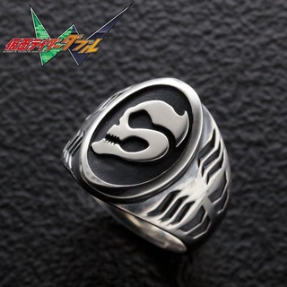 Nhẫn hở mạ bạc 925 hình đầu lâu kamen rider có thể điều chỉnh kích cỡ