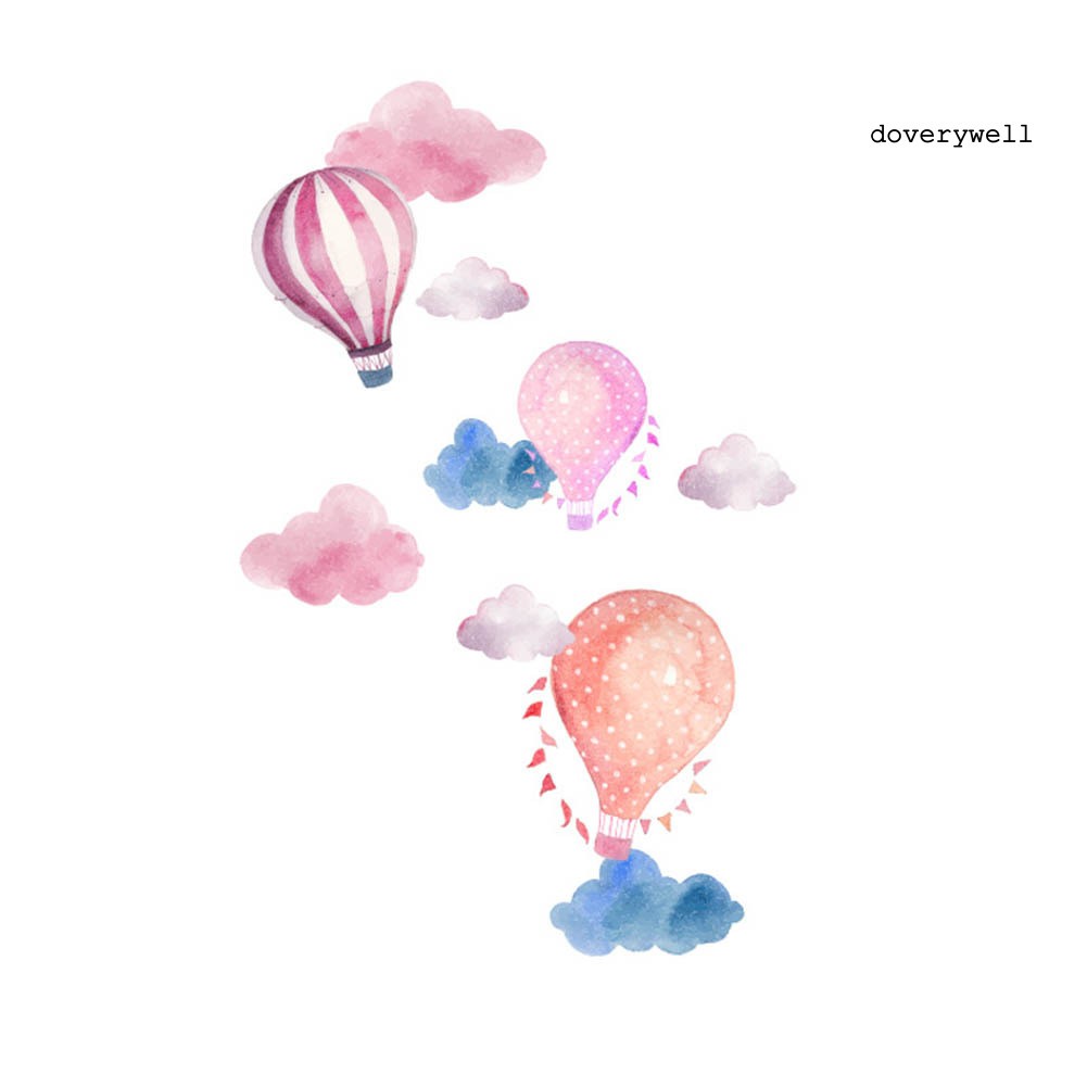 decal dán tường Họa Tiết Hình Khinh Khí Cầu Dùng Trong Trang Trí Phòng Trẻ