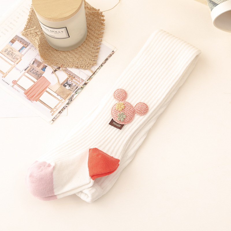 Quần tất BEAR LEADER cotton họa tiết hoạt hình dễ thương thời trang mùa thu 2023 dành cho bé gái