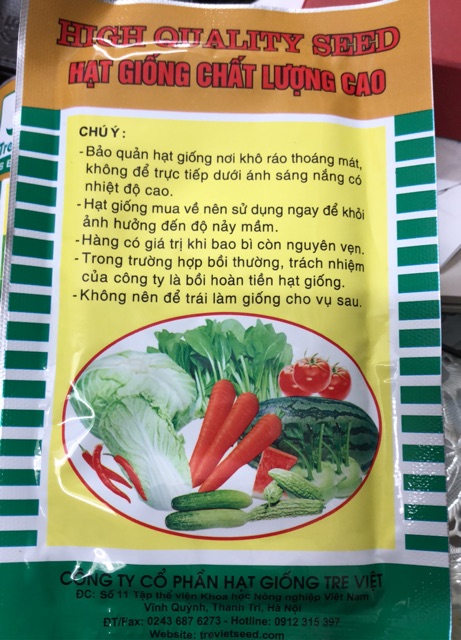 ☘ Hạt giống Rau muống Tre Việt (gói 50 gr) ✅