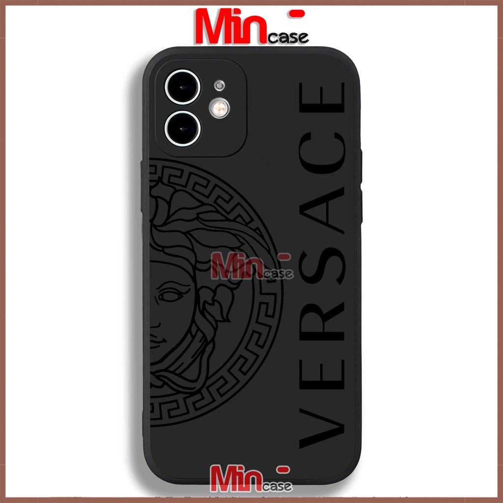 Ốp lưng iPhone Versace cạnh viền vuông silicon mềm dẻo cho iphone 6/6s/7/8/X/XS/XR/11/12/13 Pro Plus Max cute dễ thương