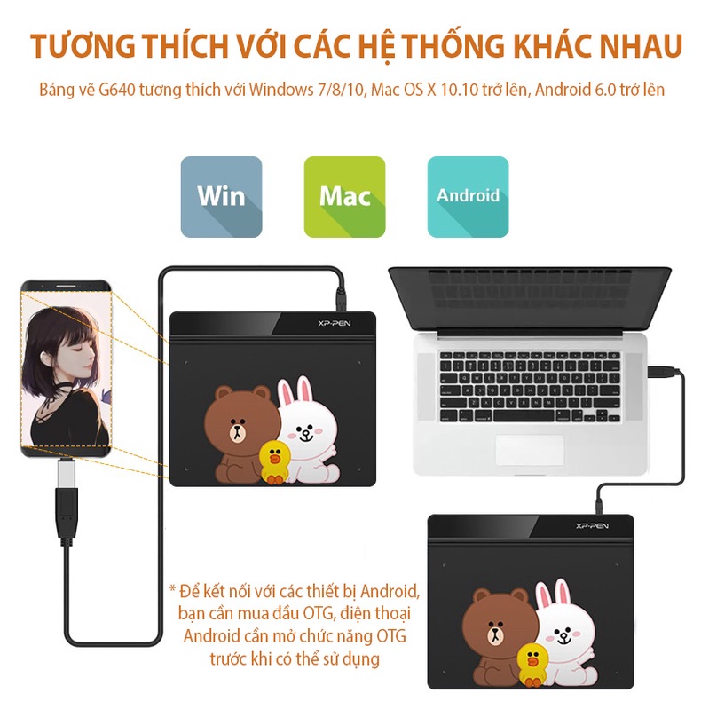 Combo Bảng Vẽ Điện Tử XP-Pen Star G640 Siêu Mỏng + Tai Nghe Thể Thao Không Dây Bluetooth M165