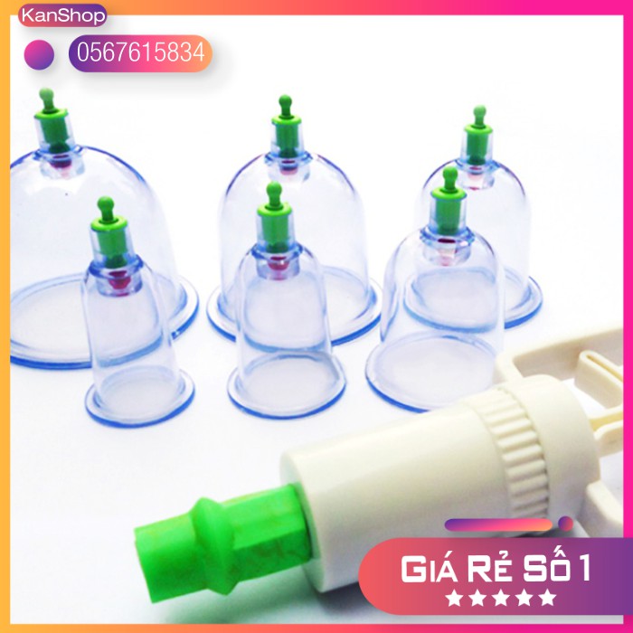 Bộ Giác Hơi 12 Ống Hút Chân không Chữa Đau Lưng Đau Ở Vai Phía Dưới Chân Tay Đau Đầu Cảm Cúm Nhức Mỏi Điều Hoà Kinh Mạch
