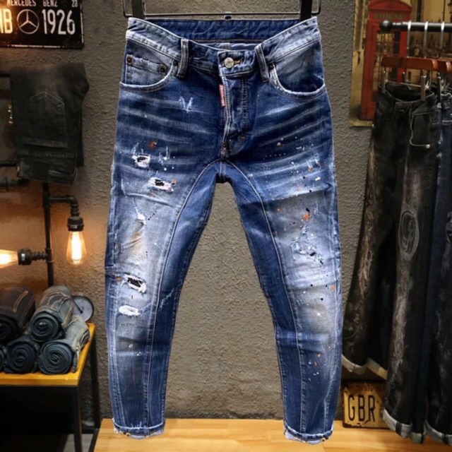 Quần Jeans DSQ khoá lệch Wash Neww siêu đẹp !!