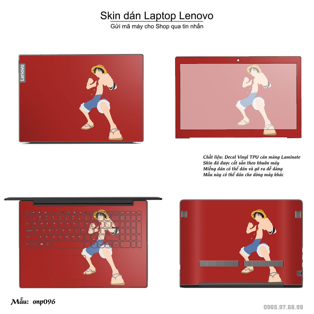 Skin dán Laptop Lenovo in hình One Piece nhiều mẫu 9 (inbox mã máy cho Shop)