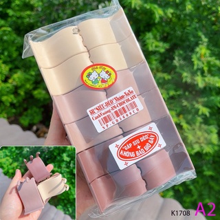 Set 12 kẹp tóc càng cua 5 răng nhám màu socola orin k1708