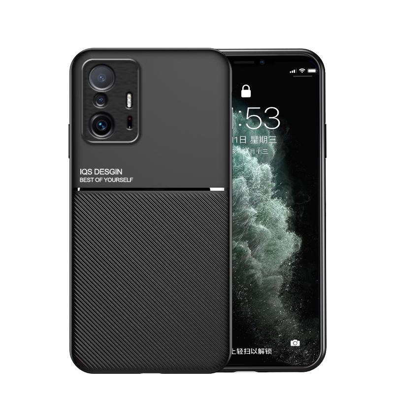 Ốp điện thoại bằng TPU phối da PU chống sốc mặt nhám dành cho Xiaomi Mi 11T /Mi 11T Pro