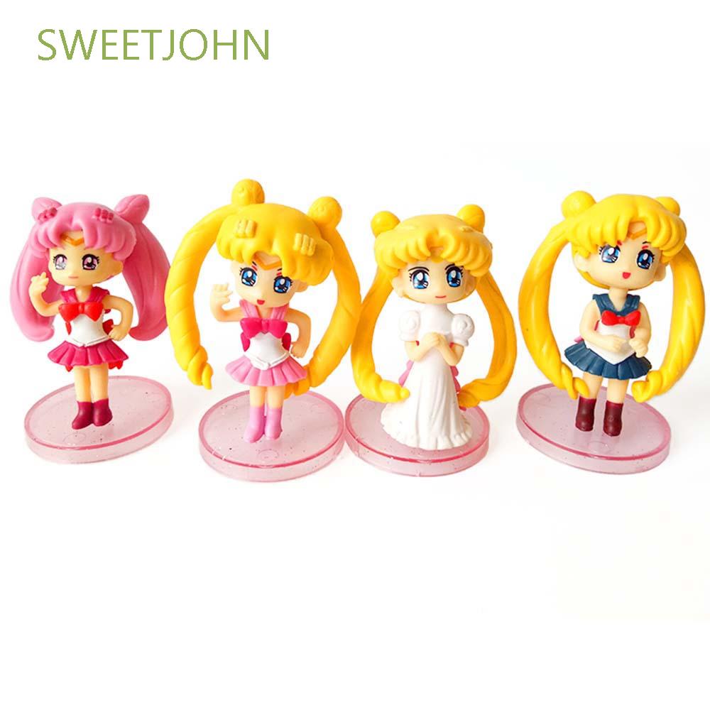 SAILOR MOON SAILOR MOON Set 4 Mô Hình Đồ Chơi Nhân Vật Hoạt Hình Thủy Thủ Mặt Trăng