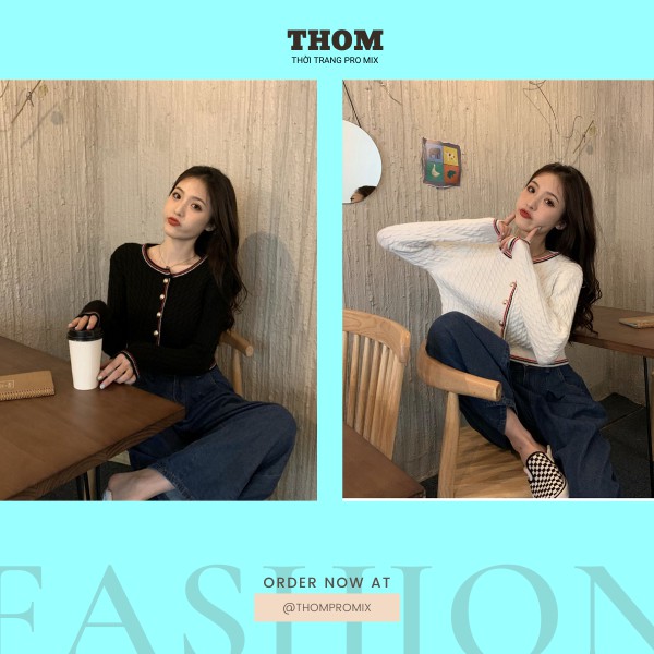 Áo Len Khuy Thời Trang THOM Mới Nhất