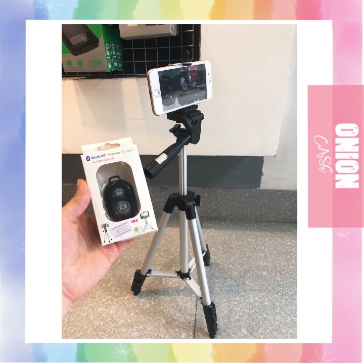 COMBO CHÂN MÁY CHỤP HÌNH TRIPOD + NÚT REMOTE KẾT NỐI BLUETOOTH