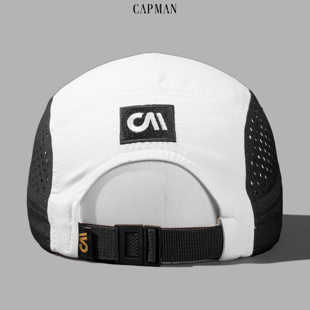 Mũ lưỡi trai phom 5panel chính hãng CAPMAN dáng thể thao màu trắng hồng CM117