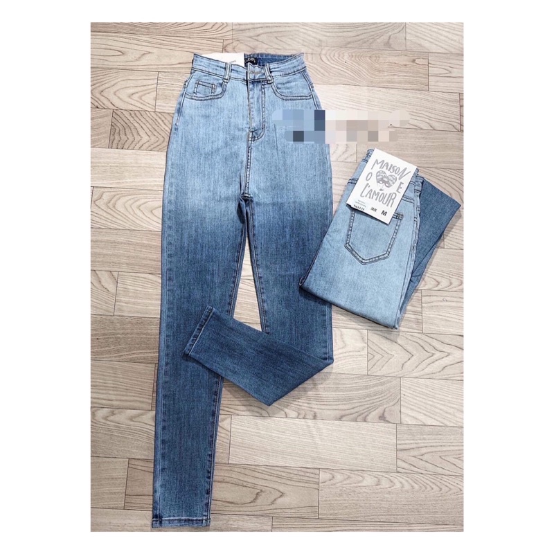 [ Size Đại 60kg-95kg ] Quần Dài Jean xanh loang/xám loang- Lưng  Cao - Co Giãn Mạnh [Size To 32~36]