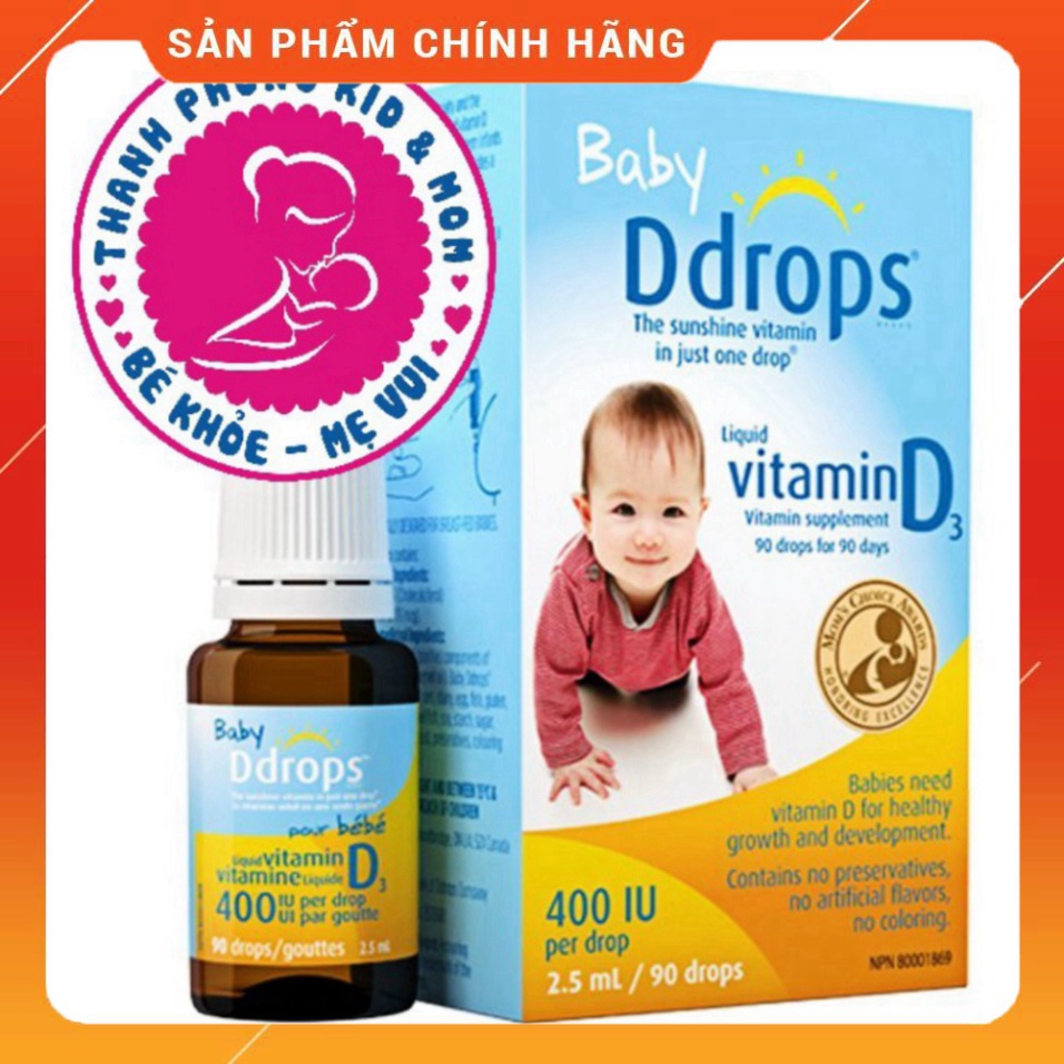 Baby Ddrops Vitamin D3 90 Giọt Của Mỹ