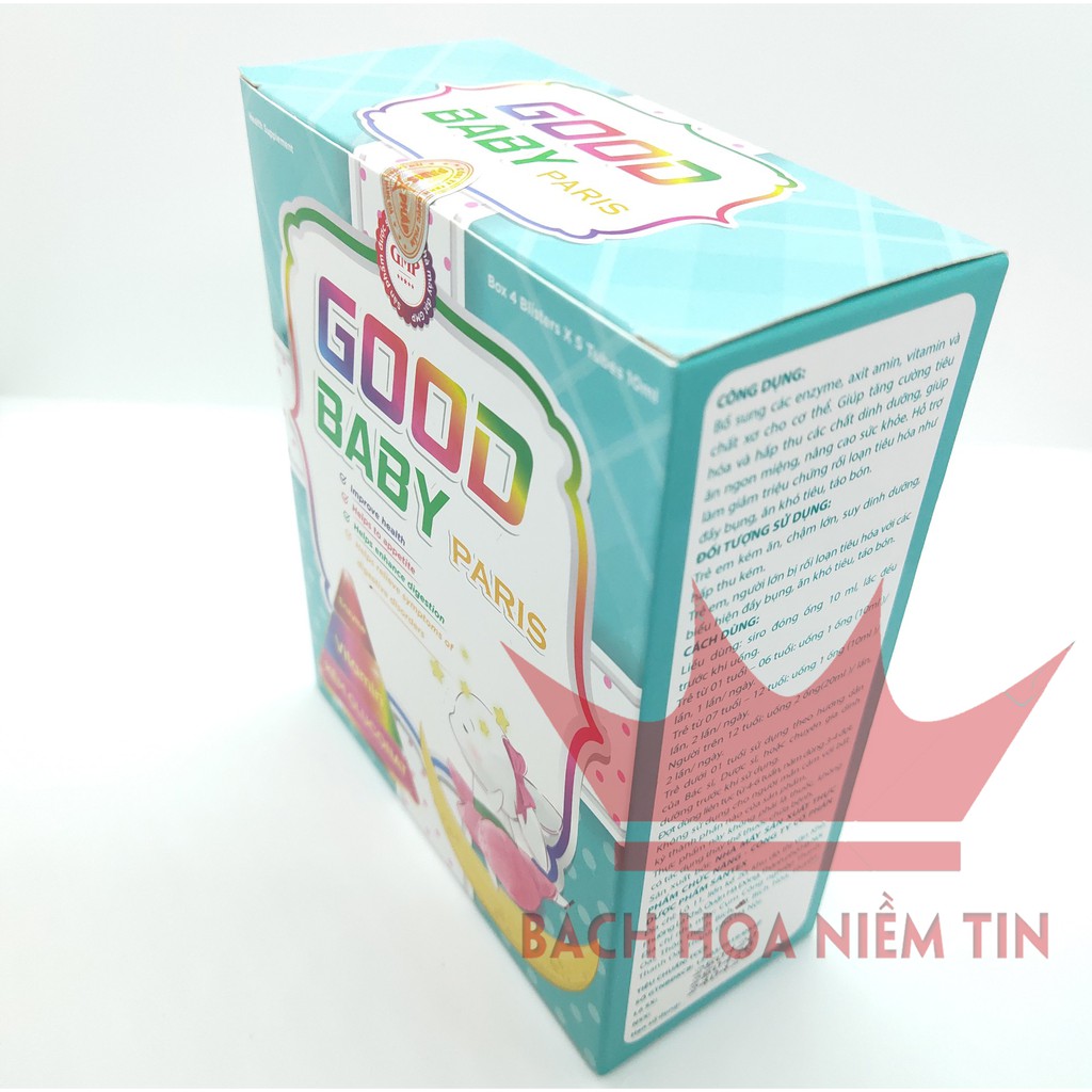 GOOD BABY - Paris - Bổ sung Vitamin, Enzyme, khoáng chất- Giúp bé ăn ngon, giảm rối loạn tiêu hóa, nâng cao sức khỏe