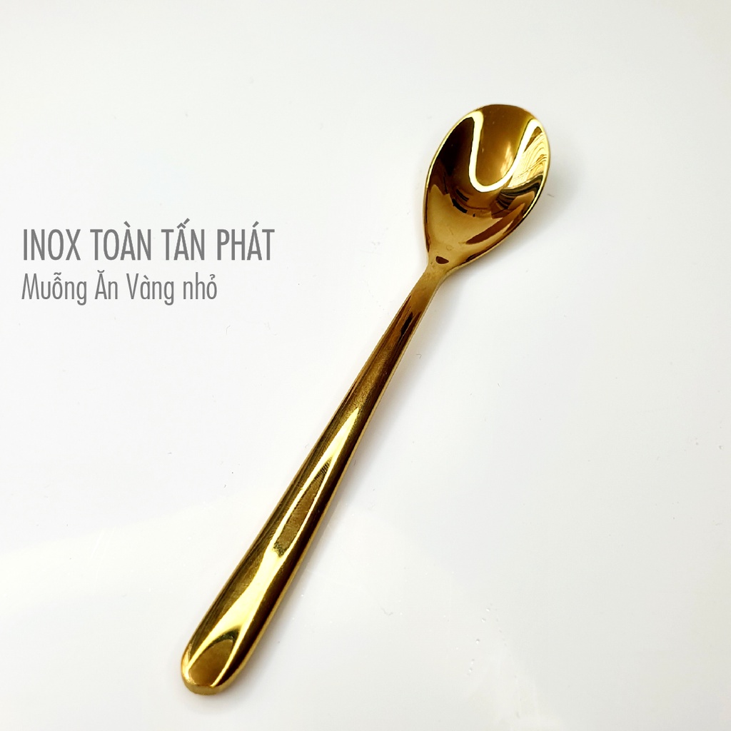 Muỗng Ăn Inox Vàng nhỏ - Inox 304