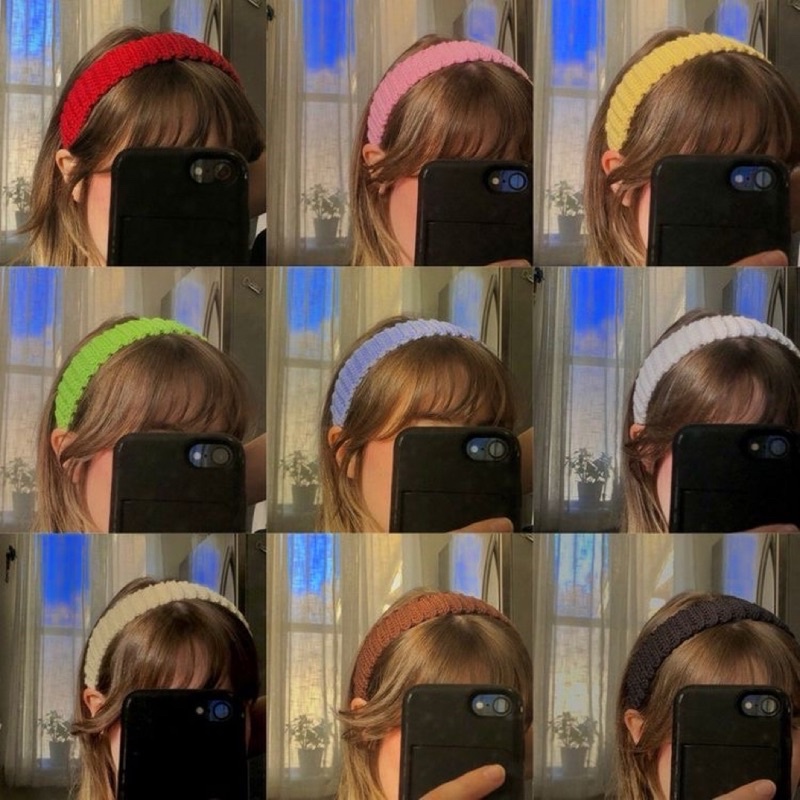 Băng đô cài tóc len handmade - Crochet headband Madebybeem