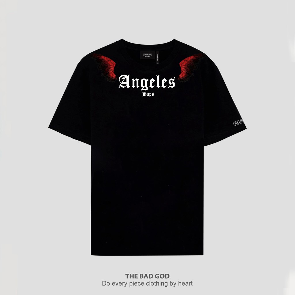 Chính Hãng Áo thun tay lỡ Angles Baps Tee, áo T Shirt cotton form rộng in hình nam nữ unisex,  The Bad God