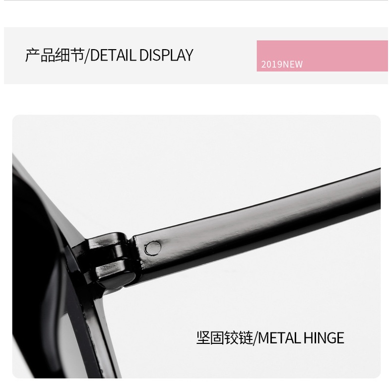 Kính Mát Gọng Vuông Màu Đen Thời Trang Cho Nam Nữ