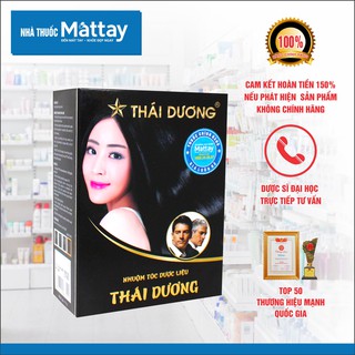 Gội đen tóc thái dương - hộp 5 gói - làm đen tóc. ❤️