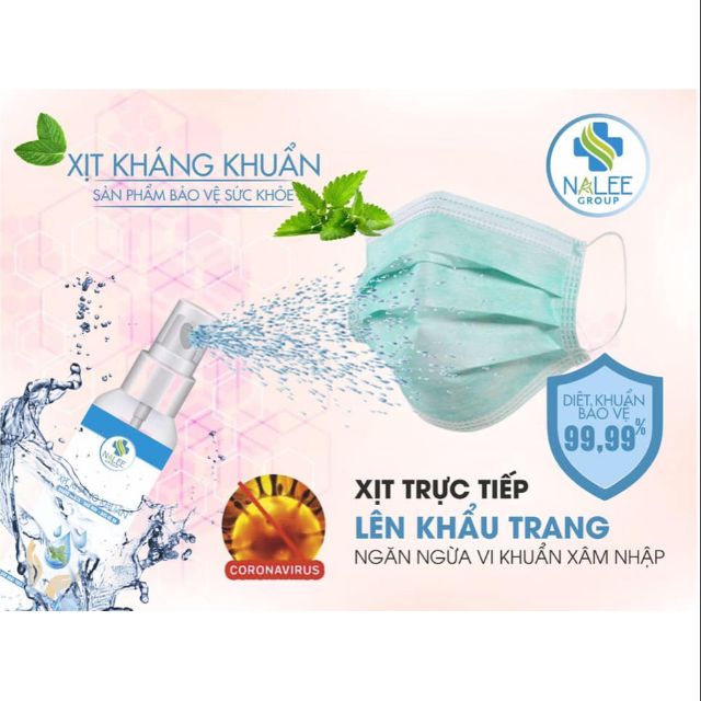 Xịt Kháng Khuẩn Nalee Chính Hãng 100ml