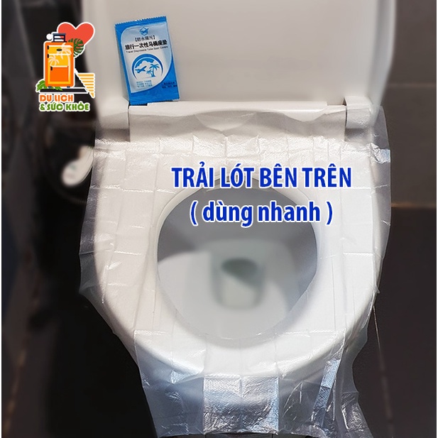 50 Miếng Bọc Lót Bồn Cầu, An Toàn Vệ Sinh, Ko Thấm Nước, Bỏ Túi Tiện Lợi, Du Lịch Công Tác Bệnh Viện