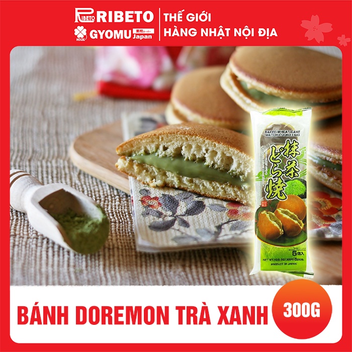 Bánh Doremon vị trà xanh, đậu đỏ, hạt dẻ 300g - Hàng Nhật nội địa