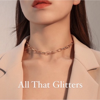 Vòng cổ choker mắt xích phong cách hàn quốc, dây chuyền dáng ngắn