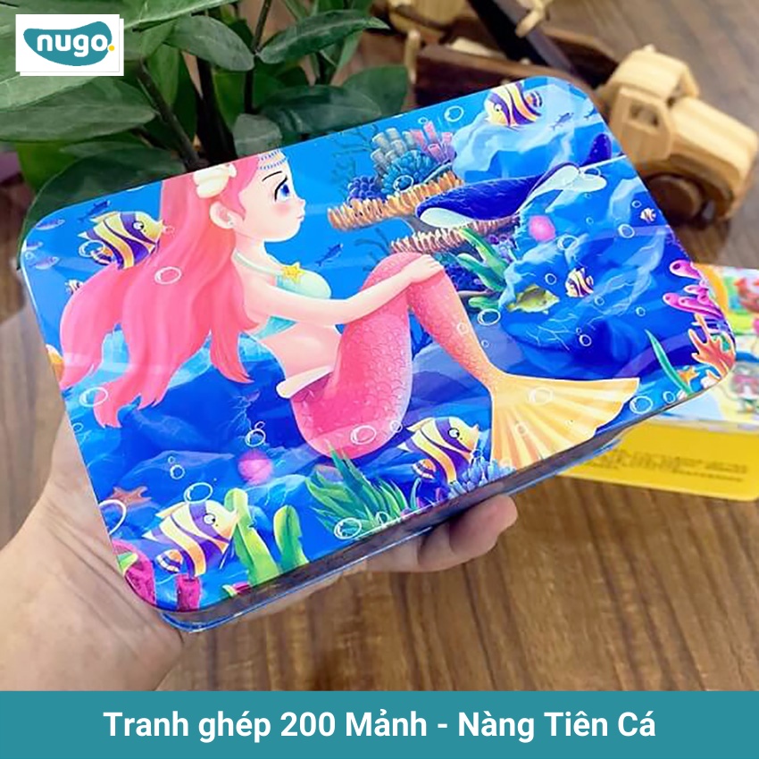 Combo Mua 2 Tranh Ghép Gỗ 200 Miếng tặng 1 tranh 60 miếng Ghép Cho Bé