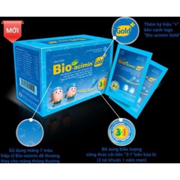 Cốm vi sinh Bio-acimin Gold tiêu hoá khoẻ - trẻ ăn ngon Bioacimin