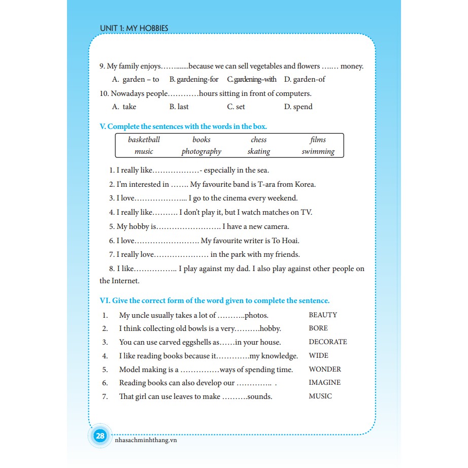 Sách - Chinh phục ngữ pháp và bài tập tiếng Anh lớp 7 - Tập 1 (tái bản 2019)