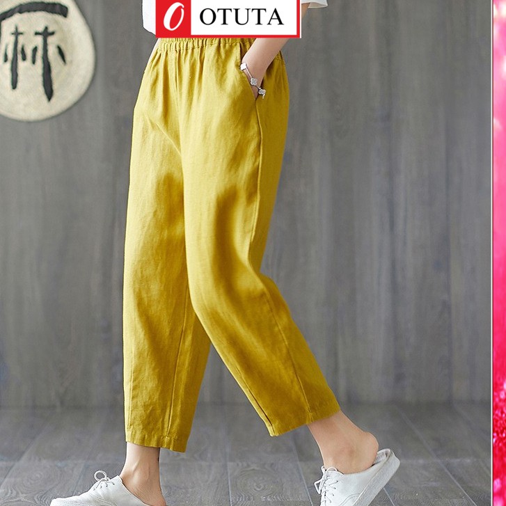 [ Mã FAMAYWA giảm 10K đơn 50K] Quần đũi nữ baggy công, đũi hàn siêu mát - Otuta